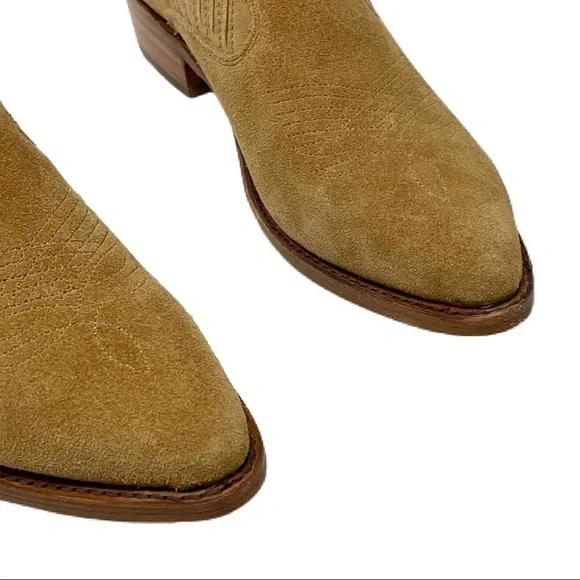 NWOT Frye Suede Leather Western Slip-On Ankle Boot - Picture 3 of 8